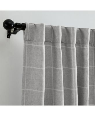 Sawyer Windowpane Plaid Blackout Window Curtain Panel