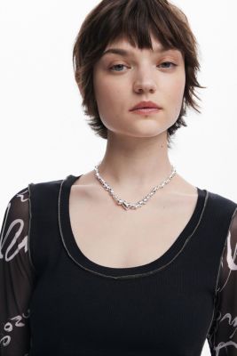 Women's Lettering sleeve T-shirt