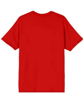 Men's Logo Crew Neck Short Sleeve Red T-shirt-3XL