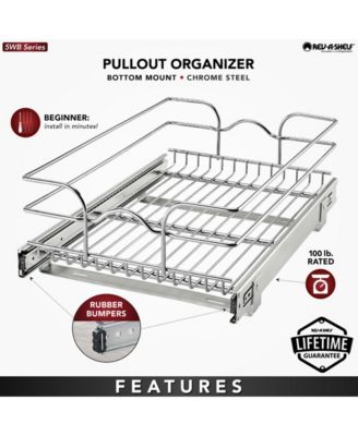 Pullout Single Basket Cabinet Organizer, 15 x 22, 5WB1-1522CR-1