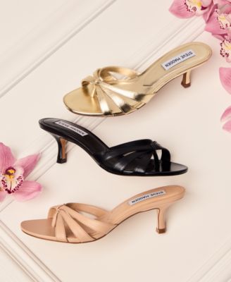 Women's Cary Strappy Kitten-Heel Mule Sandals