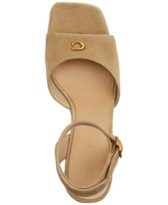 Women's Suede Espadrille Wedge Sandals