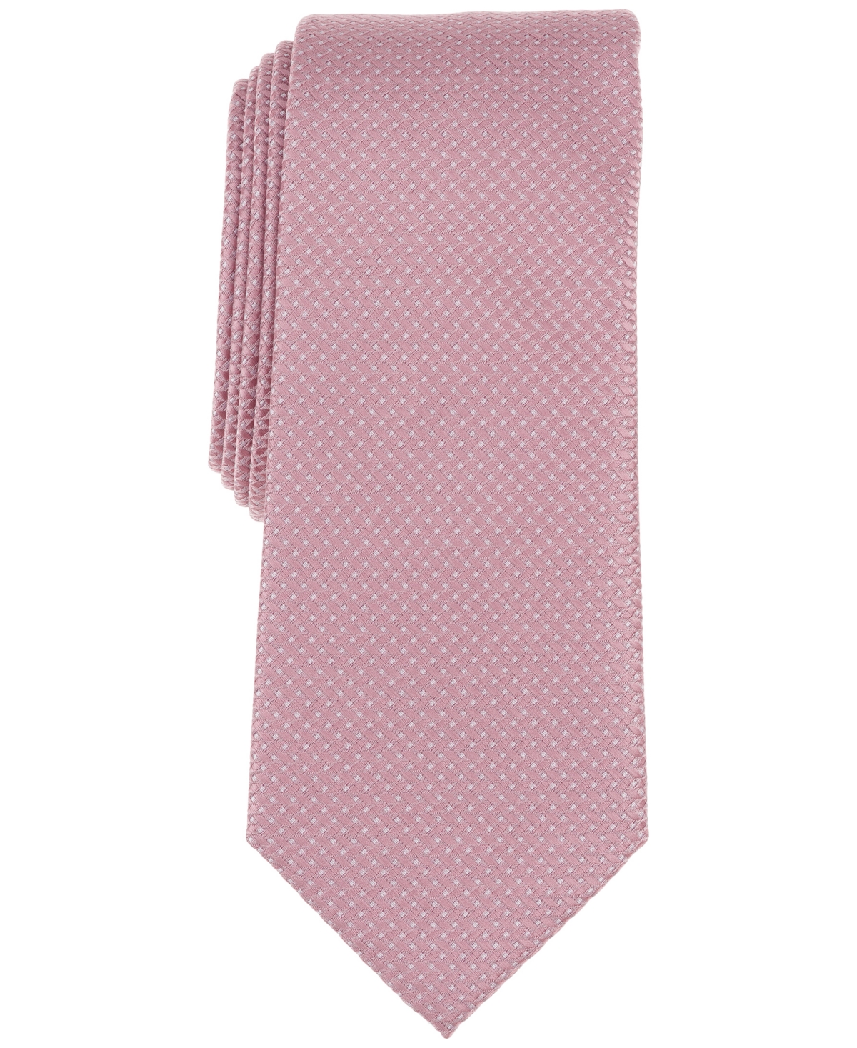 Men's Lugano Solid Textured Tie, Exclusively at Macy's - Rose