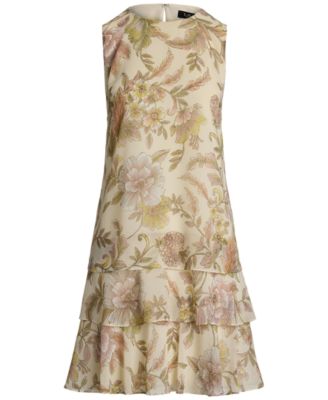 【Lauren Ralph Lauren】Floral Crinkle Georgette Shift Dress Women's Lauren Ralph Lauren Floral Crinkle Georgette Shift
