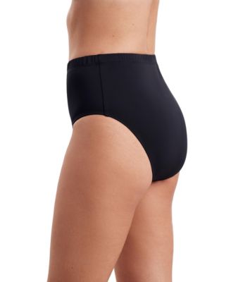 Women's Solid Navy Blue Basic Brief Swimsuit Bottom