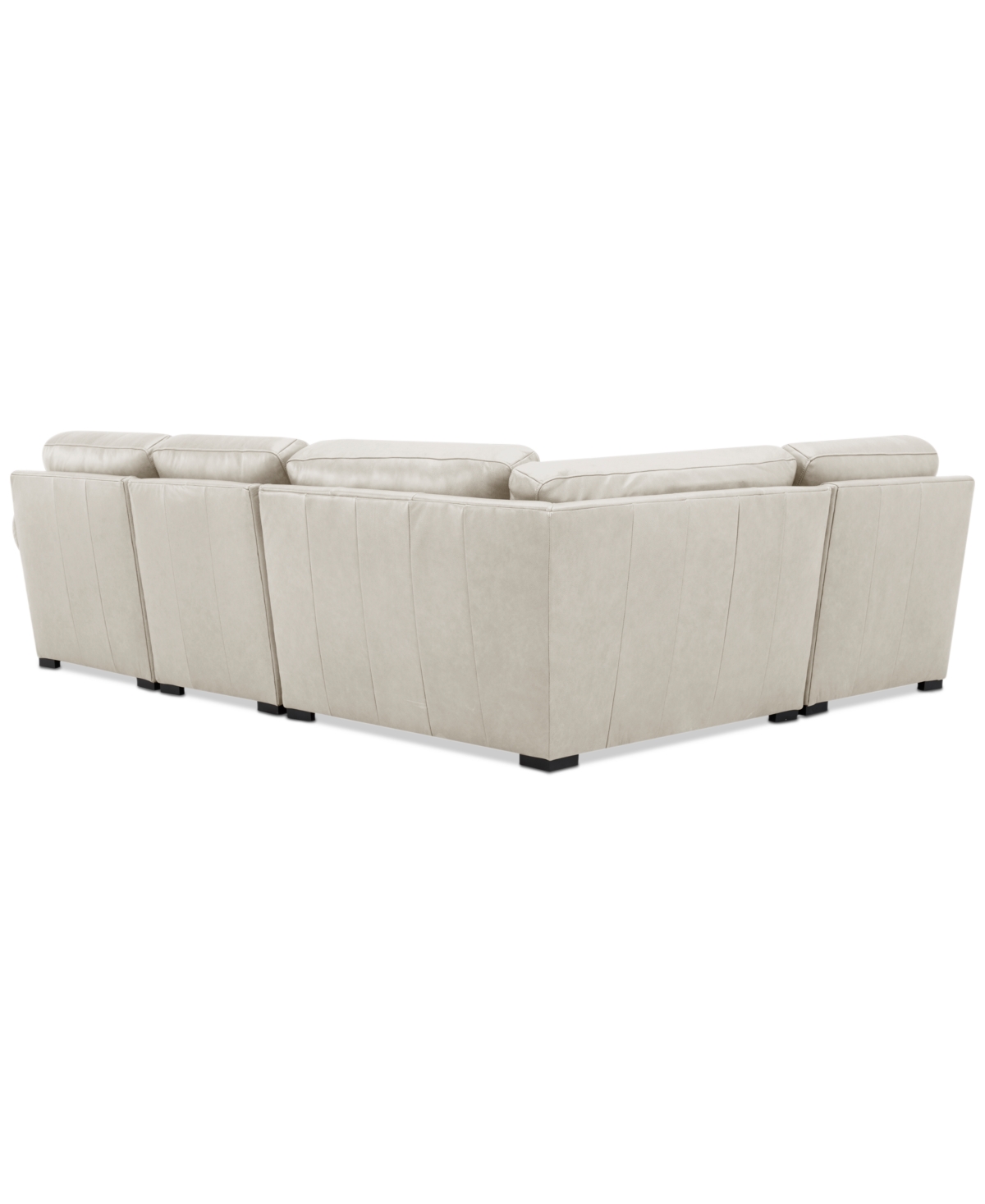 Macy's Radley Roll Arm 117" 4-pc. Leather Wedge Corner L Sectional, Exclusively At