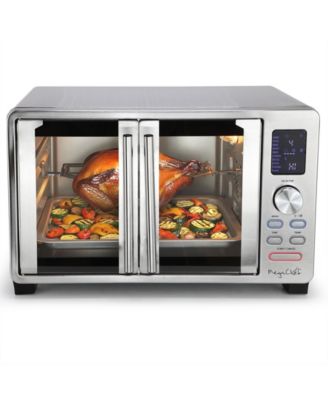 25 Quart Digital Electric French Door Multi-Function Counter Top Oven with Rotisserie Set