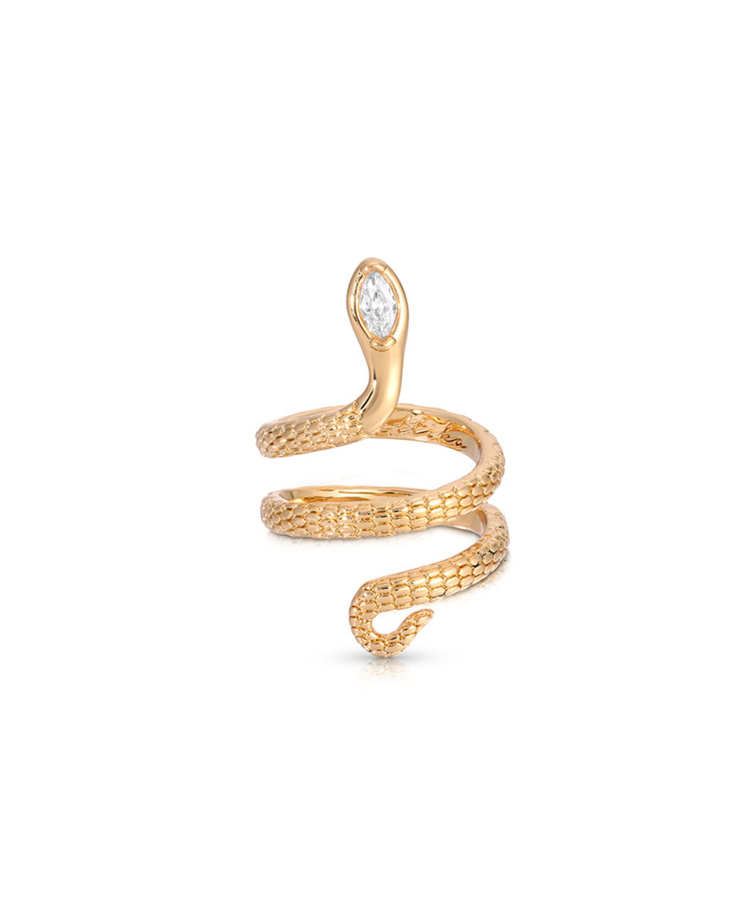 Serpentina Crystal Coiled Ring