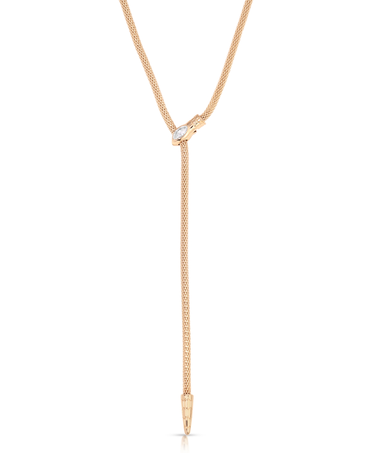 Serpentina Lariat Bolo Tie Necklace - Gold