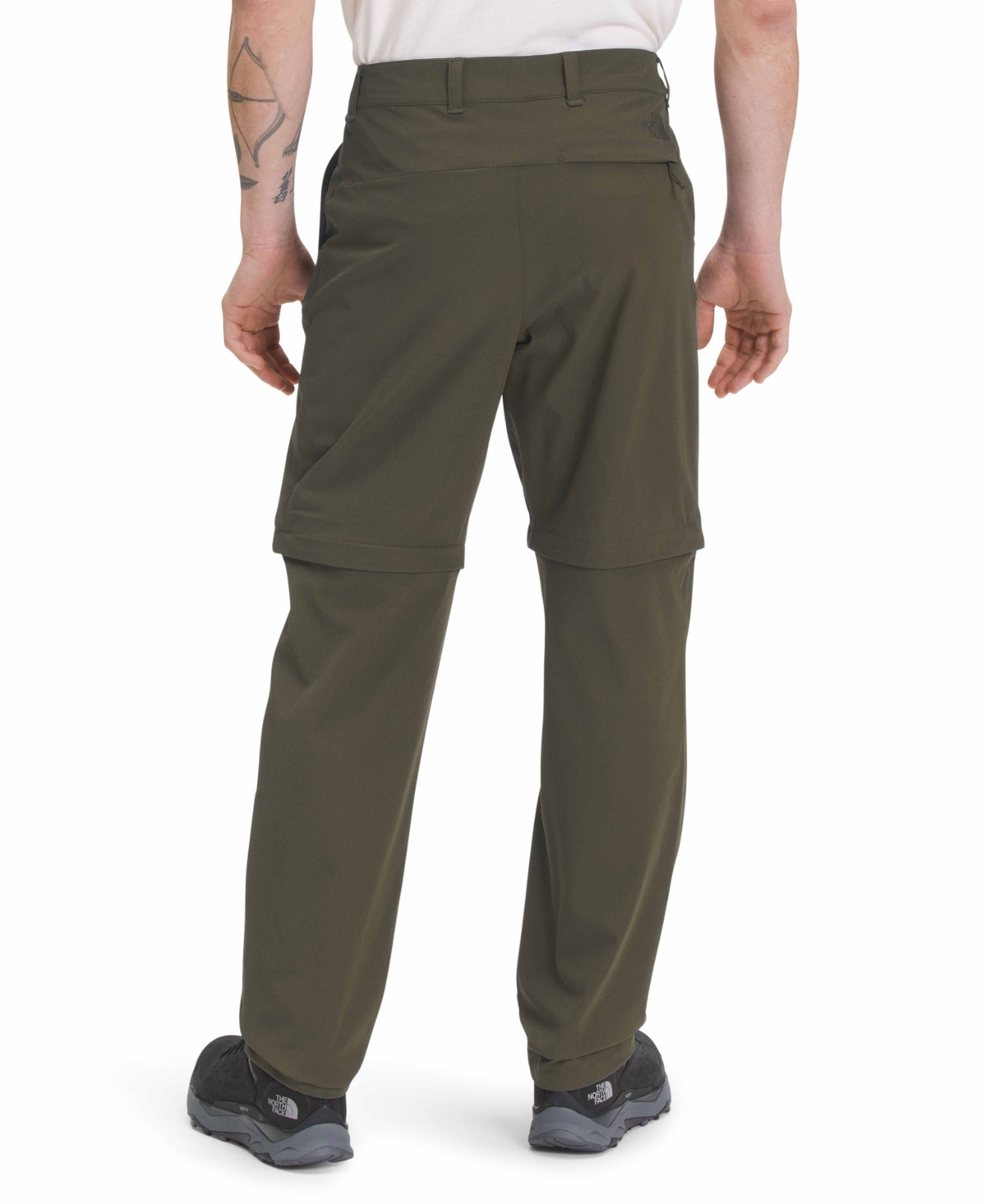 The North Face Khaki Paramount Pro Convertible Trousers In New Taupe Green