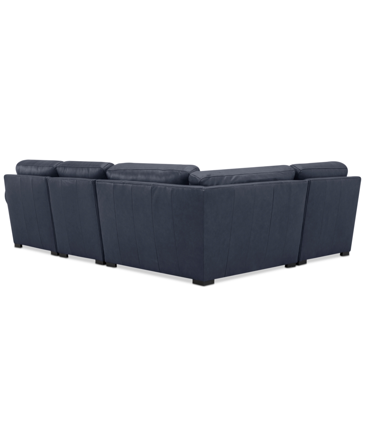 Macy's Radley Roll Arm 117" 4-pc. Leather Wedge Corner L Sectional, Exclusively At