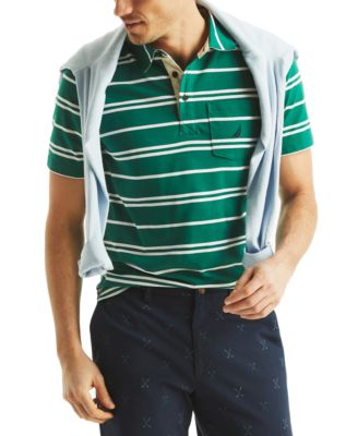 Men's Short Sleeve Striped Polo Shirt
