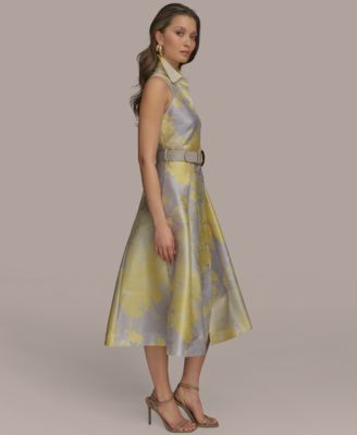 Women's Printed Fit & Flare Shirt Dress