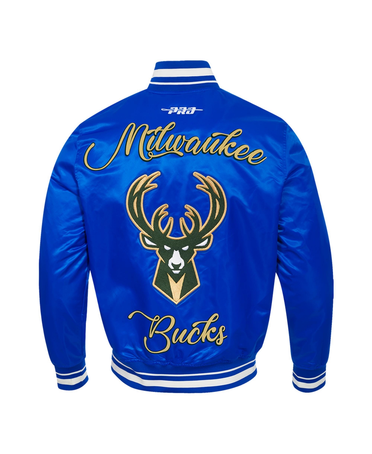 Pro Standard Men's Blue Milwaukee Bucks 2024/25 City Edition Chenille Applique Full-snap Satin Jacket In Blue