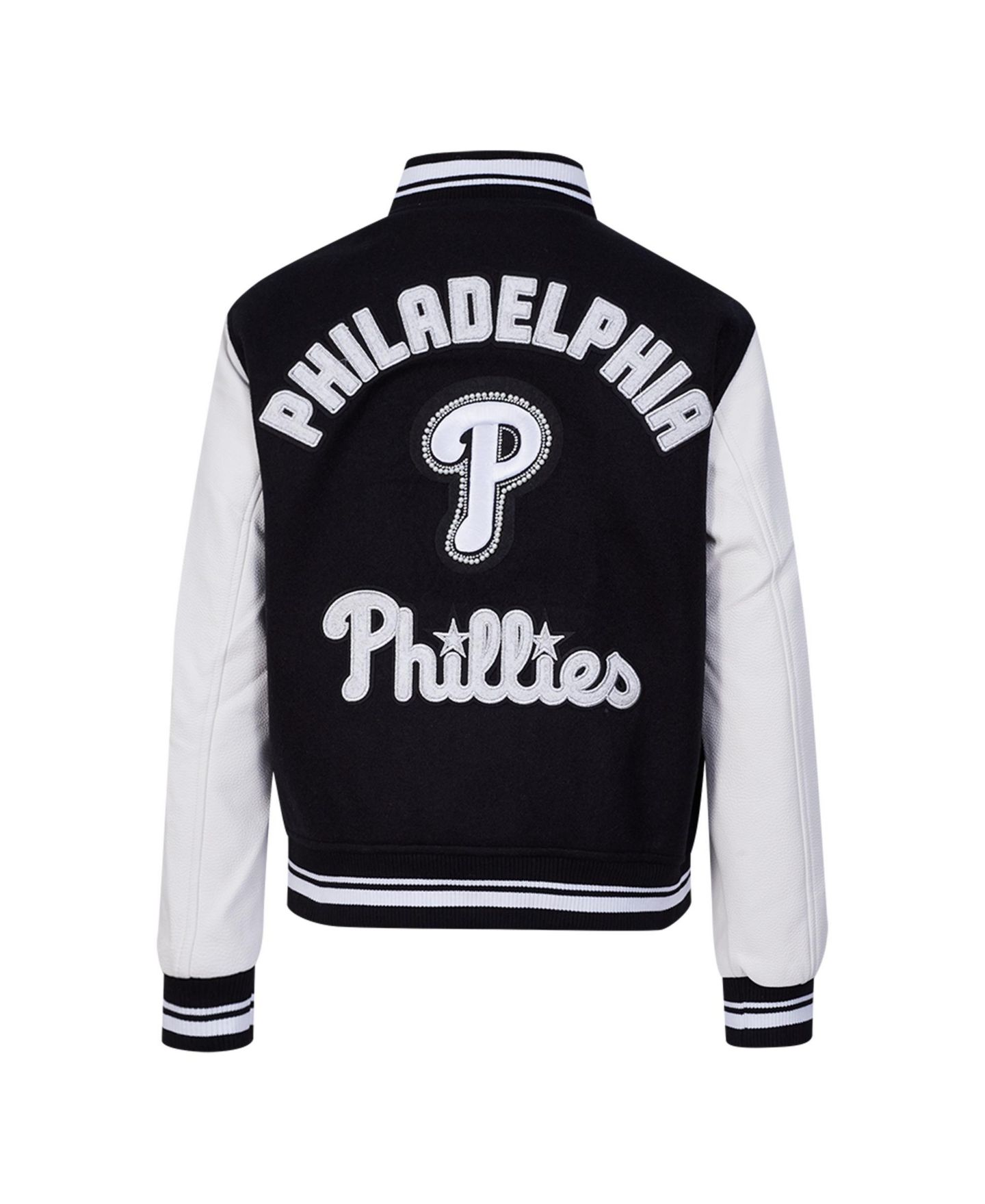 Женская куртка Pro Standard Black Philadelphia Phillies Rib Wool Full-Zip Varsity — фото 2