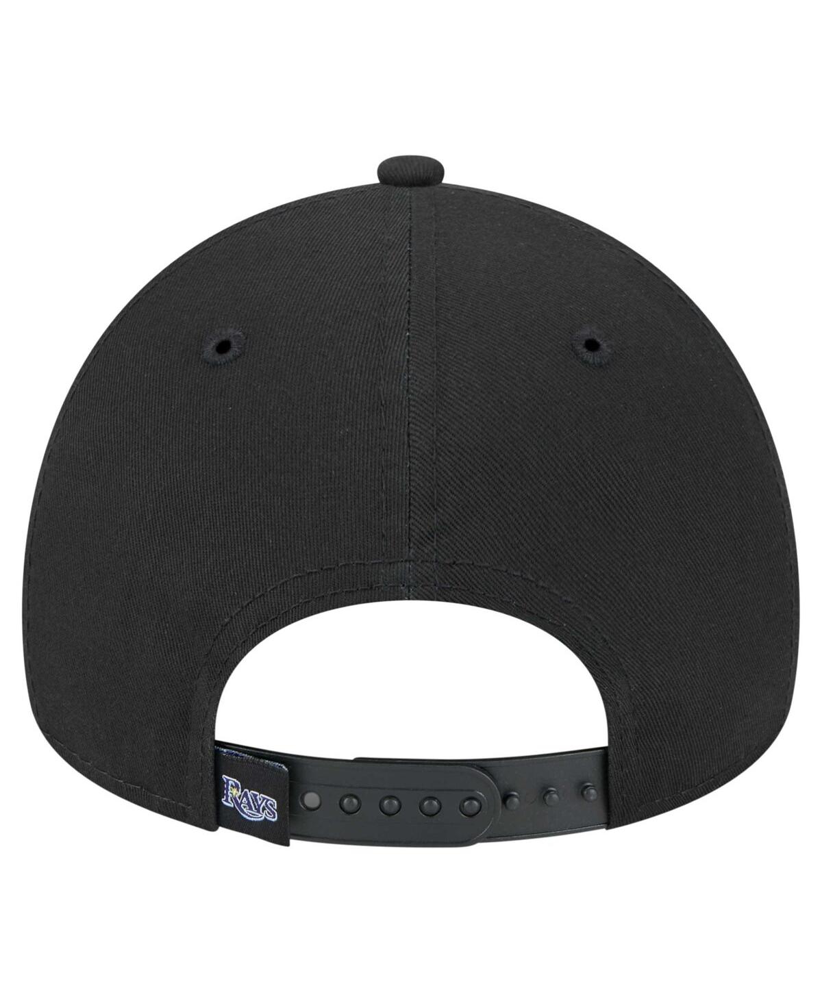 NEW ERA MEN'S BLACK TAMPA BAY RAYS 9FORTY A-FRAME ADJUSTABLE HAT 