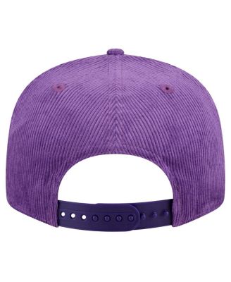 Men's Purple Los Angeles Lakers Throwback Display Corduroy 9FIFTY Snapback Hat
