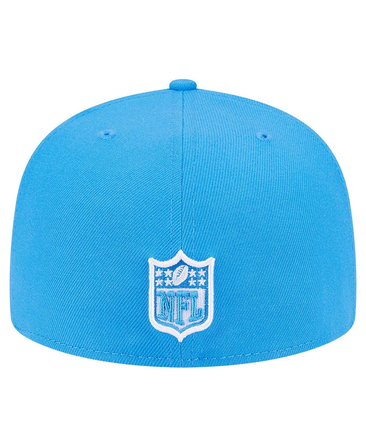 Shop New Era Men's Powder Blue Los Angeles Chargers Checkered 59fifty Fitted Hat