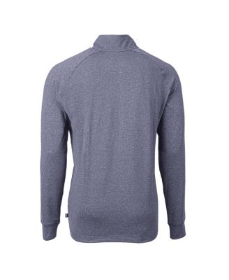 Men's Heather Navy Notre Dame Fighting Irish Play Like A Champion Today Adapt Eco Knit Heather Quarter-Zip Sweatshirt