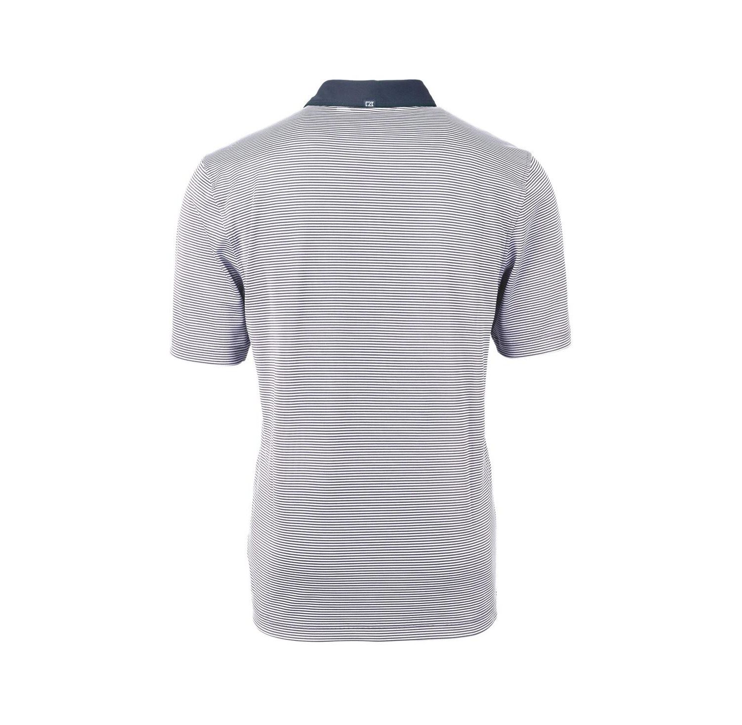 Men's Navy/White St. Louis Cardinals Virtue Eco Pique Micro Stripe Polo Shirt