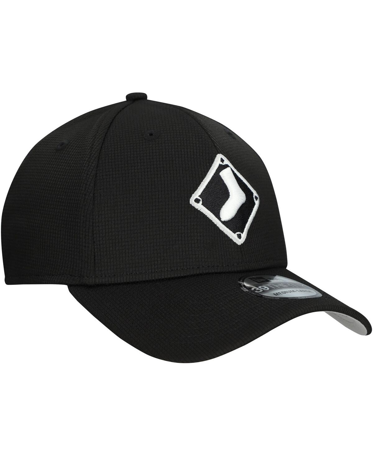 New Era Men's Black Chicago White Sox Batting Practice 39THIRTY Flex Hat