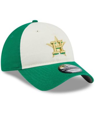 Men's White/Green Houston Astros 2024 St. Patrick's Day 9TWENTY Adjustable Hat