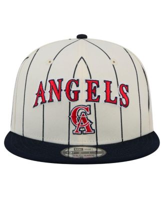Men's White California Angels Jersey Pinstripe 9FIFTY Snapback Hat