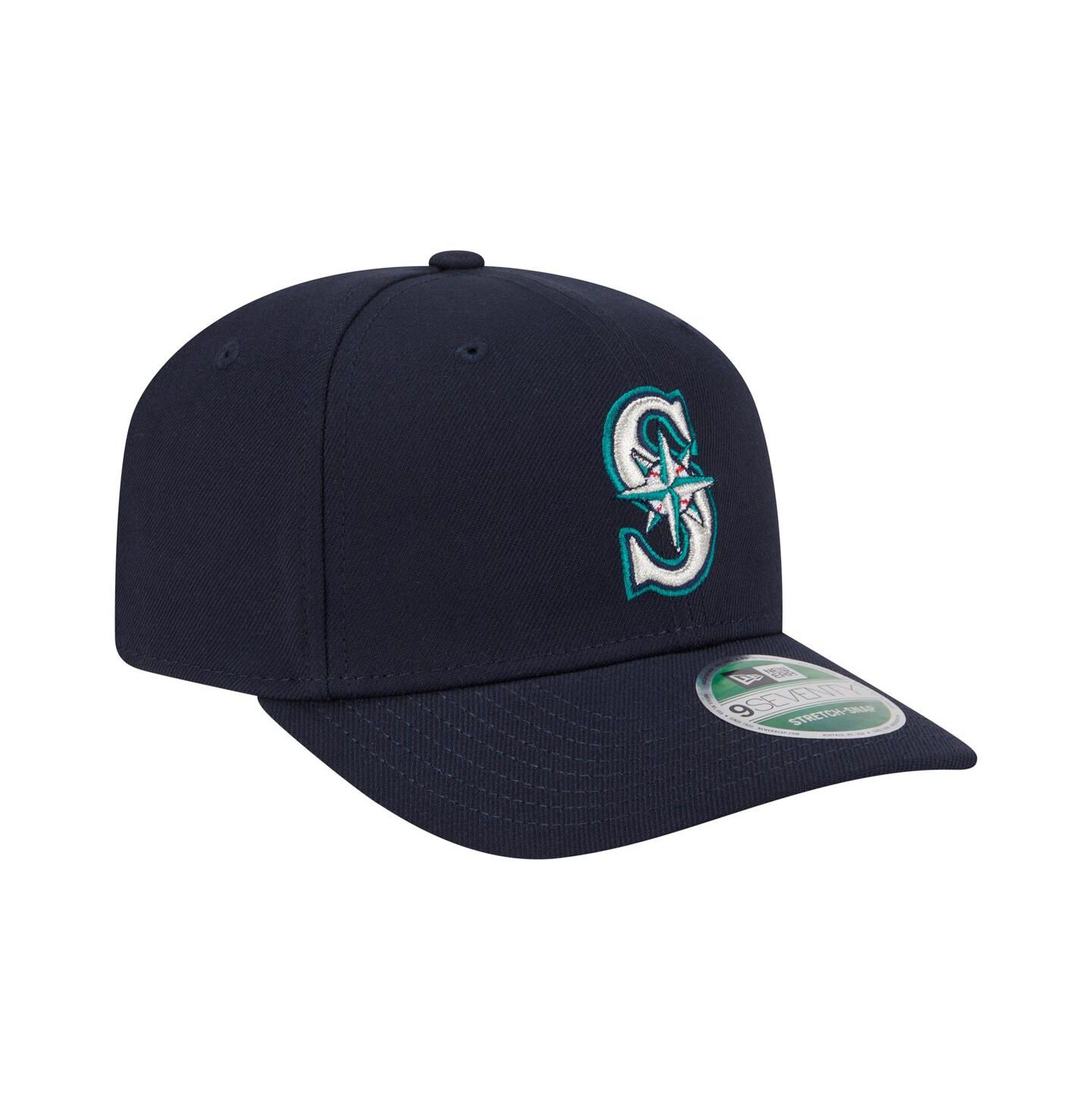 Мужская кепка New Era Navy Seattle Mariners Player Replica 9SEVENTY Adjustable Hat — фото 4
