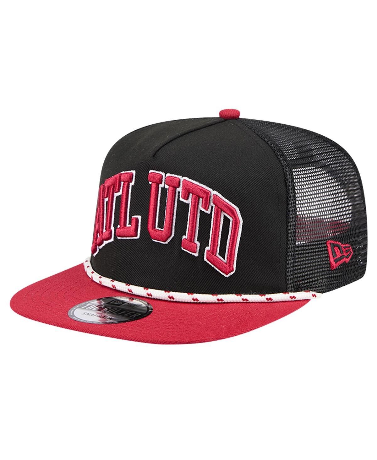 NEW ERA MEN'S BLACK ATLANTA UNITED FC THROWBACK GOLFER SNAPBACK HAT 