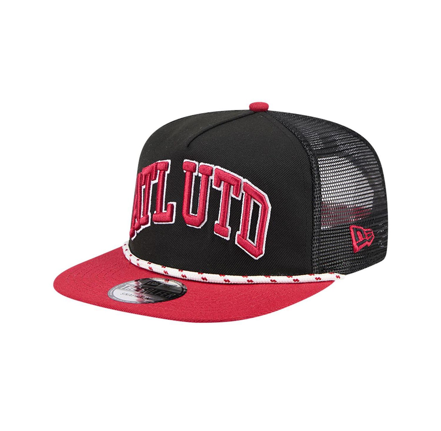 Men's Black Atlanta United FC Throwback Golfer Snapback Hat
