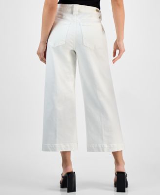 Petite Stride High-Rise Wide-Leg Crop Jeans 