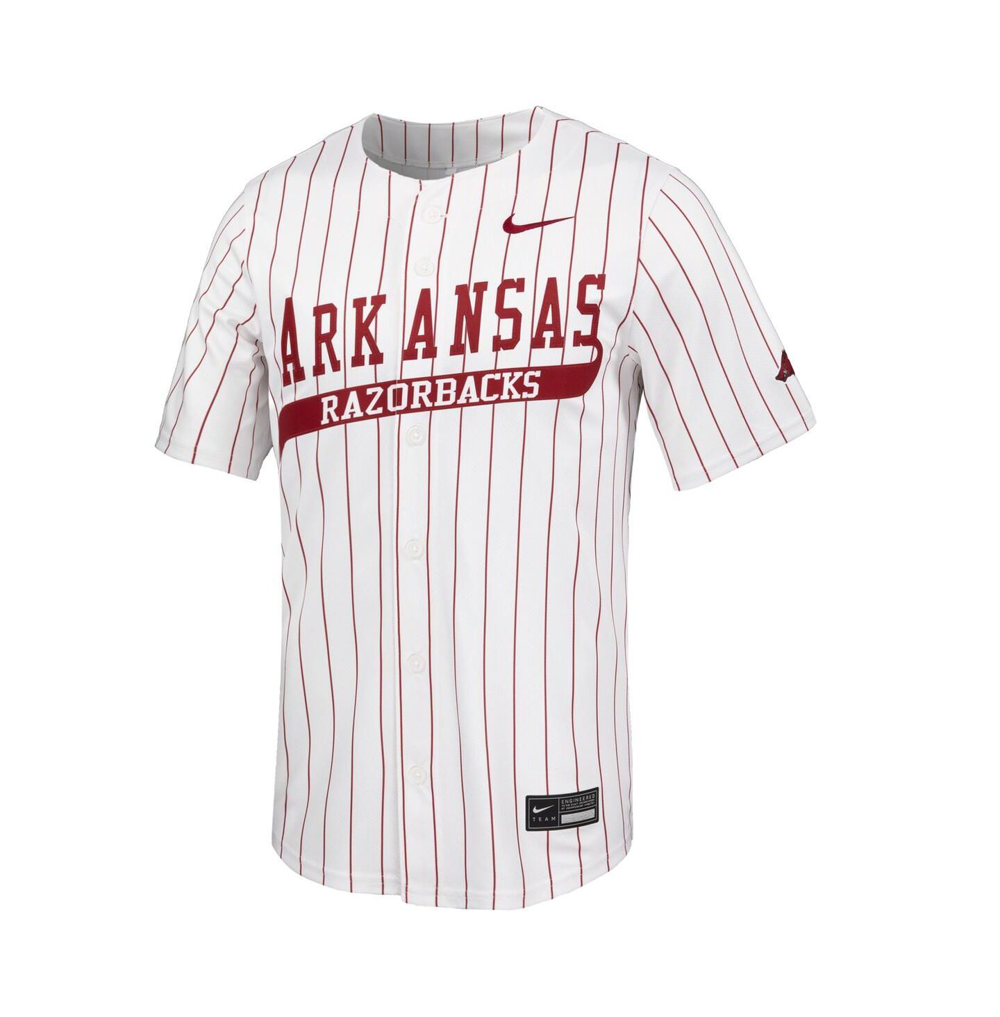 Мужской топ Nike White Arkansas Razorbacks Limited Baseball Jersey — фото 3