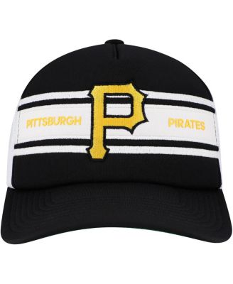 Men's Black Pittsburgh Pirates Sideline Trucker Adjustable Hat