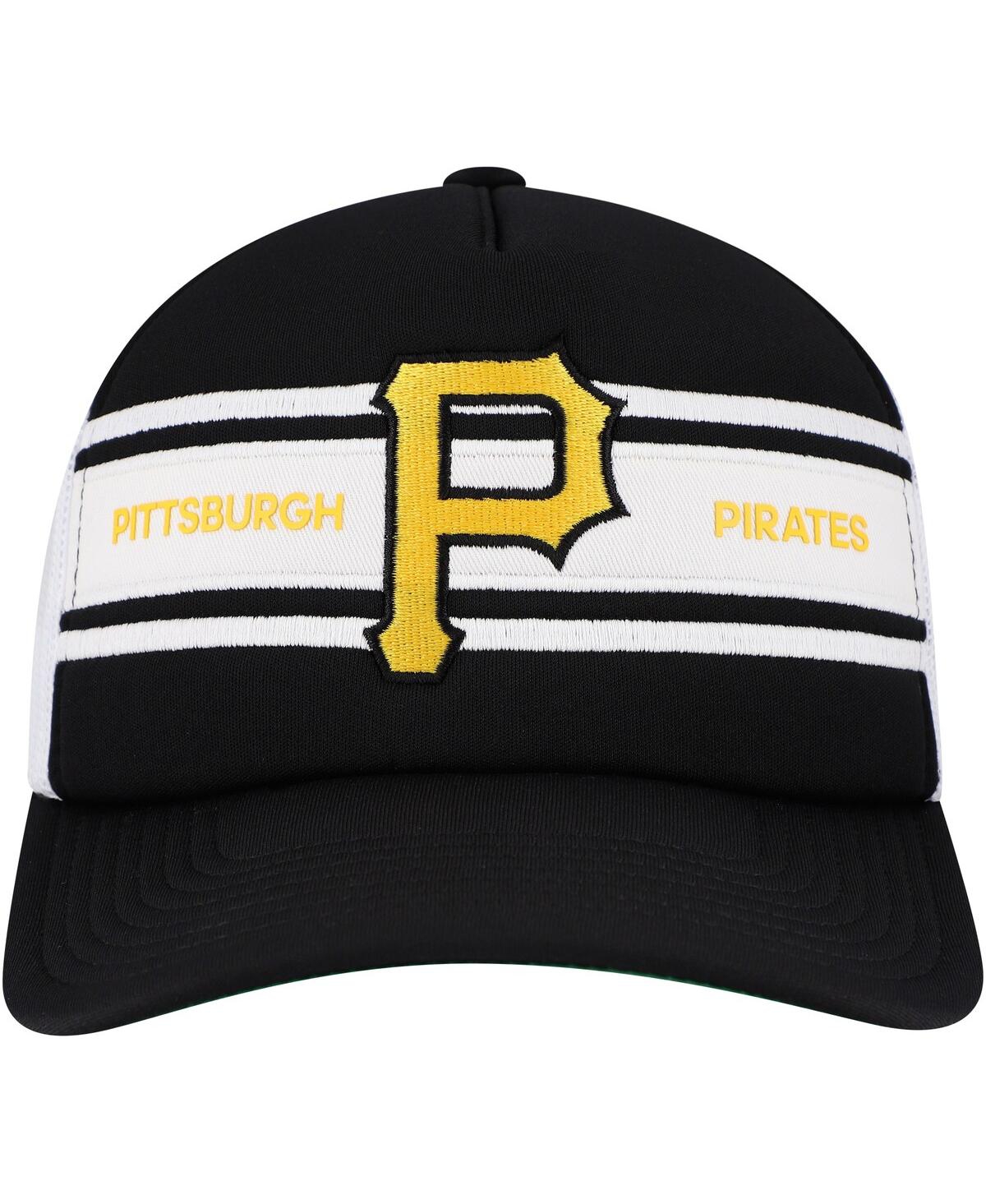 Mitchell & Ness Men's Black Pittsburgh Pirates Sideline Trucker Adjustable Hat In Black