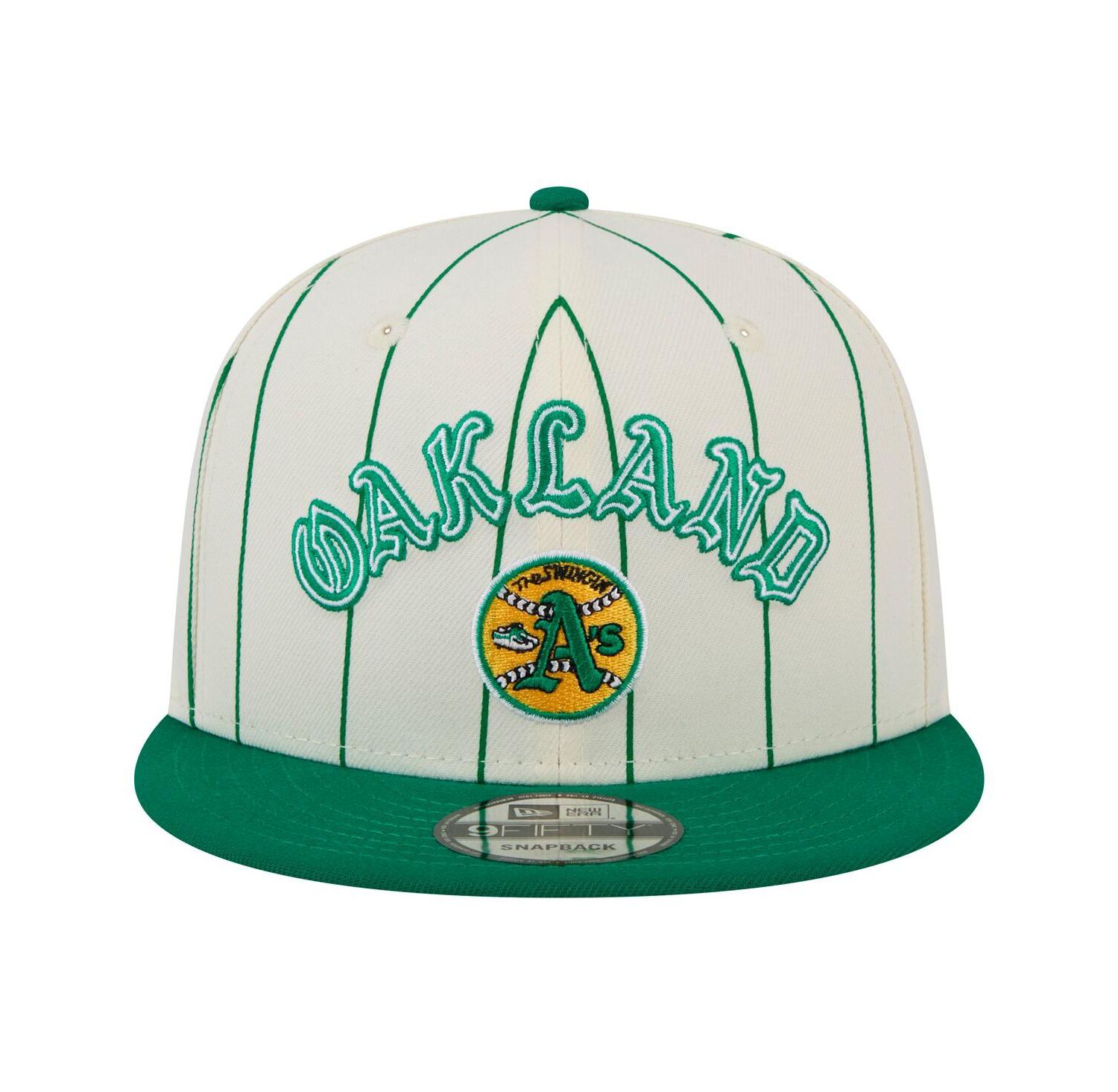 Men's White Oakland Athletics Jersey Pinstripe 9FIFTY Snapback Hat