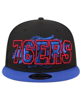 Men's Black/Royal Philadelphia 76ers Sport Night Splatter 2-Tone 9FIFTY Snapback Hat