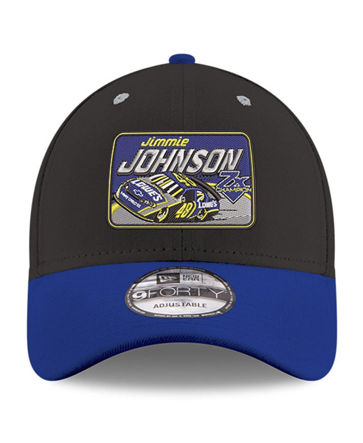 NEW ERA MEN'S BLACK/ROYAL JIMMIE JOHNSON NASCAR HALL OF FAME CLASS OF 2024 9FORTY ADJUSTABLE HAT 