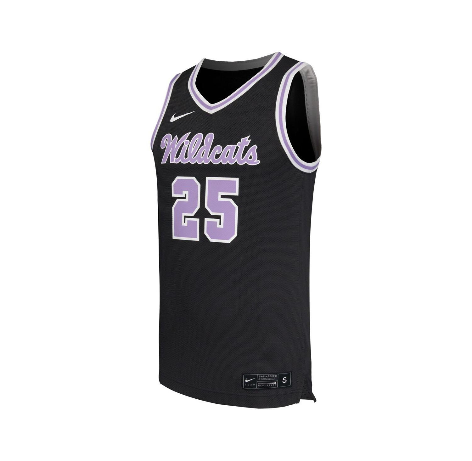 Men's 25 Black Kansas State Wildcats Replica Basketball Jersey