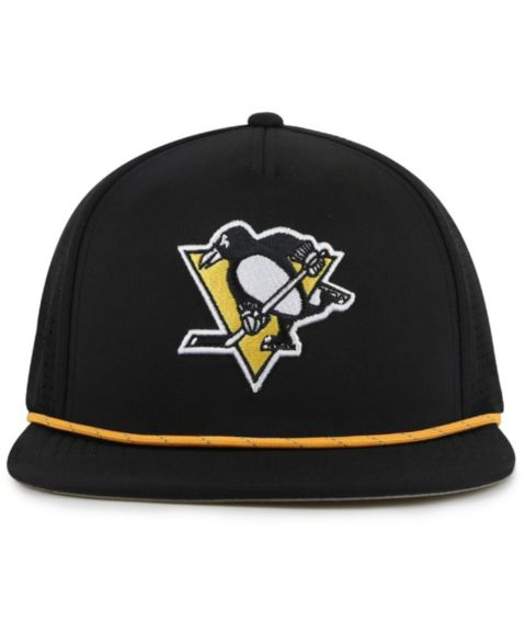 Мужская кепка American Needle Black Pittsburgh Penguins Buxton Pro Tech Adjustable Hat