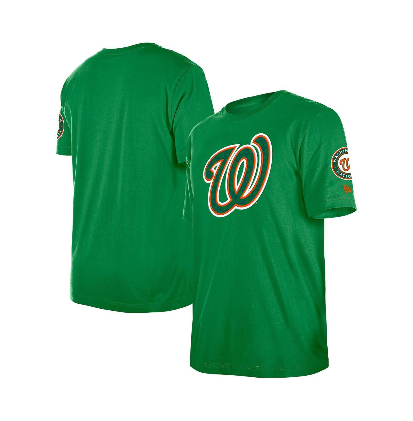 Мужская футболка New Era Kelly Green Washington Nationals St. Patrick's Day Shamrock Fill — фото 1