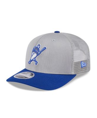 New Era - Men's Gray/Royal Milwaukee Brewers 2025 Batting Practice 9SEVENTY Stretch-Snap Trucker Hat