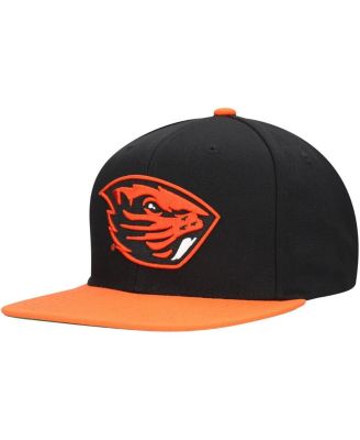 Mitchell & Ness - Men's Black/Orange Oregon State Beavers 2-Tone 2.0 Snapback Hat