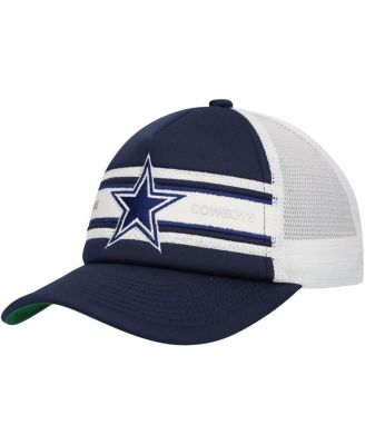 Mitchell & Ness - Big Boys and Girls Navy Dallas Cowboys Stripe Trucker Adjustable Hat