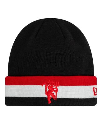 New Era - Men's Black Manchester United Flag Cuffed Knit Hat