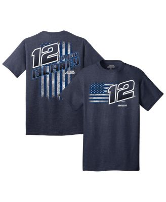 Team Penske - Men's Heather Navy Ryan Blaney Flag Tri-Blend T-Shirt
