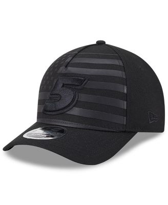 New Era - Men's Black Kyle Larson American Flag 9FORTY M-Crown A-Frame Adjustable Hat