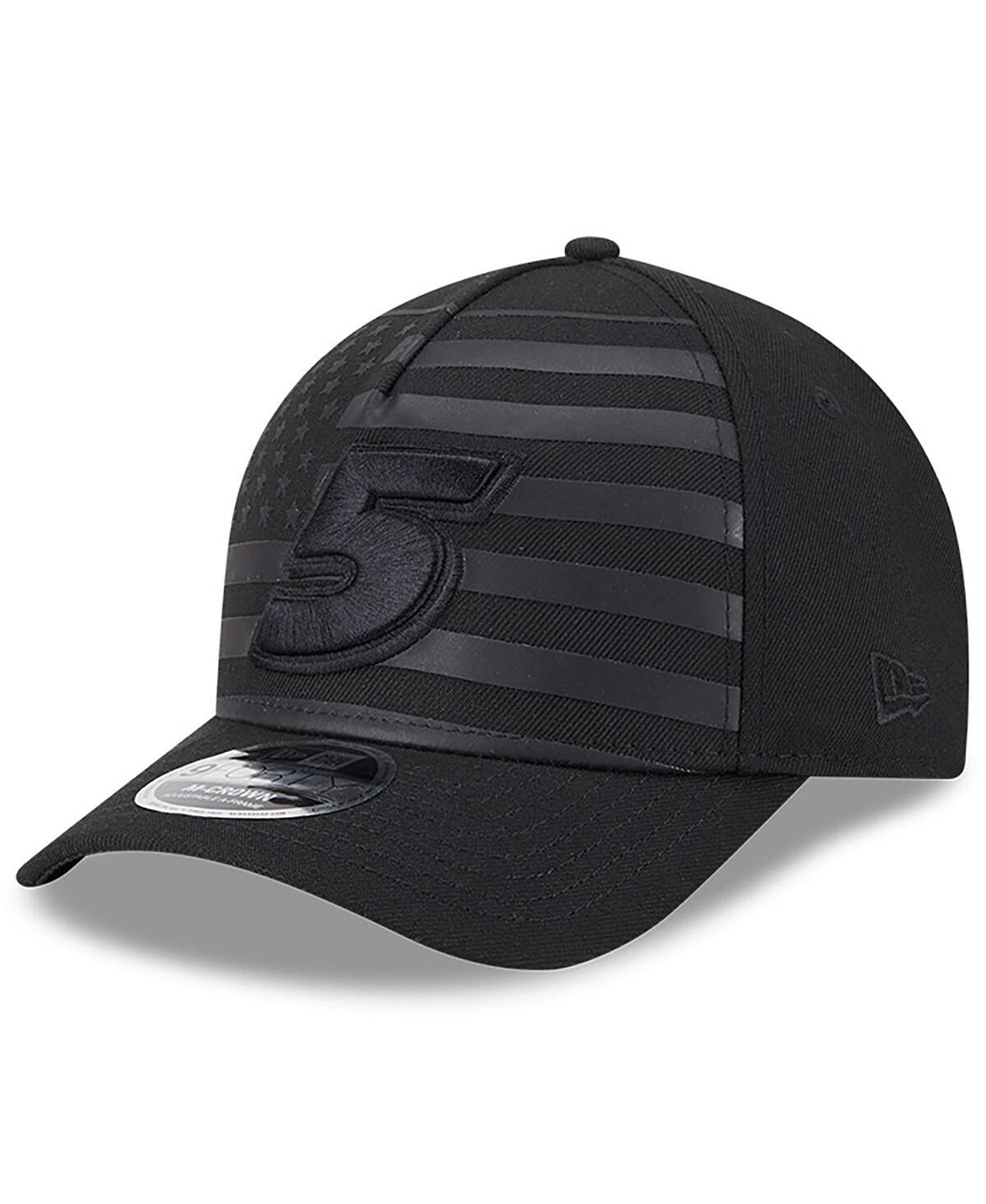 New Era Men's Black Kyle Larson American Flag 9forty M-crown A-frame Adjustable Hat In Black