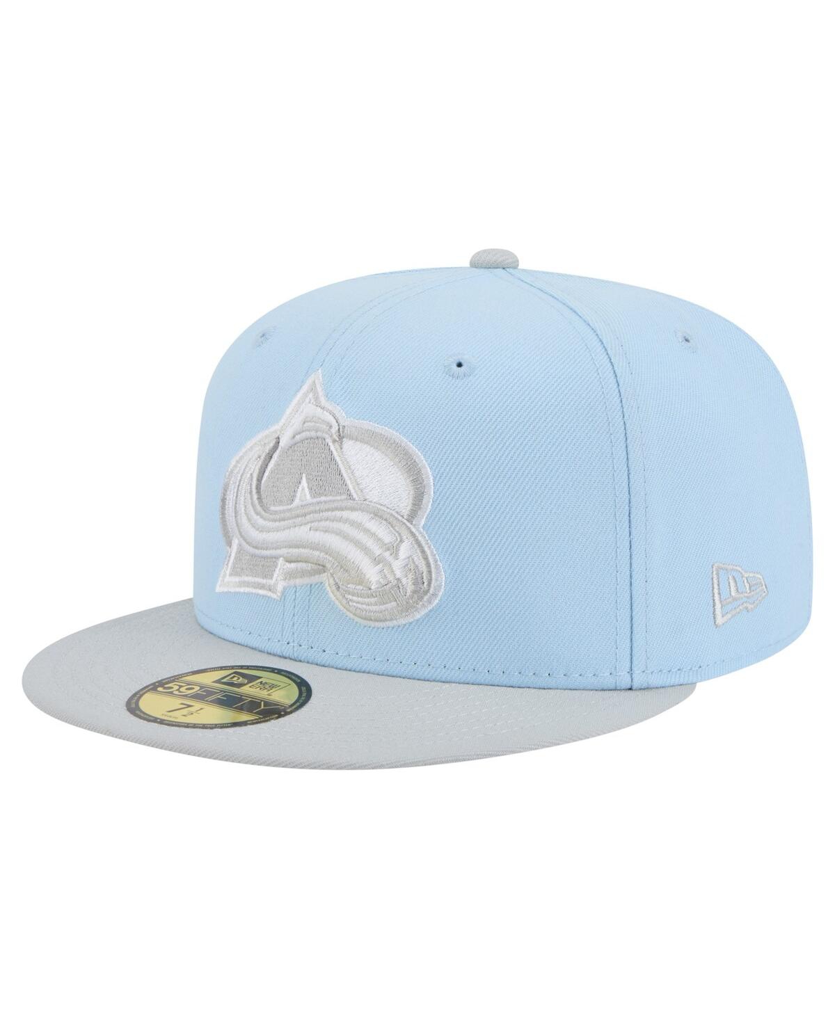 New Era Men's Light Blue/gray Colorado Avalanche Color Pack Two-tone 59fifty Fitted Hat In Light Blue