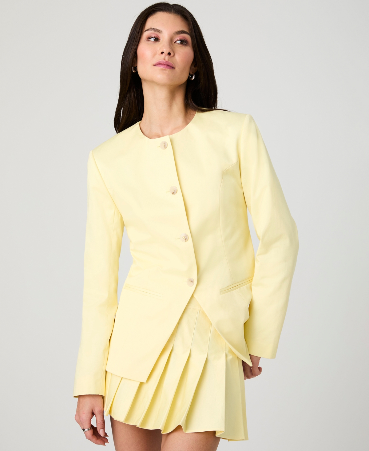 Women's Sabine Twill Slim-Fit Jacket - Butter Yellow