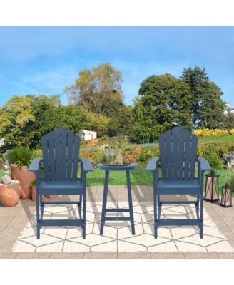 Tall Adirondack Chair Patio Chairs Adirondack Barstools Outdoor Chairs Outdoor Furniture Balcony Chairs for Backyard Garden Patio, Blue